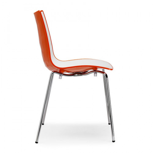 Стілець  Zebra Bicolor White Orange